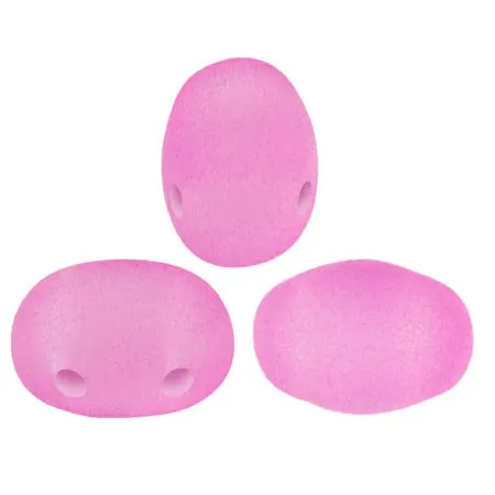 Perle in vetro Samos® di Puca® 7x5 mm La Divine Translucent Rose Mat x10g