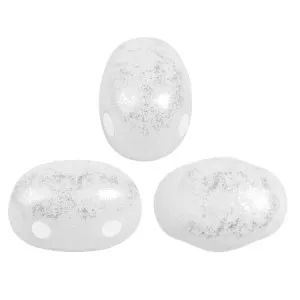 Perle in vetro Samos® di Puca® 7x5 mm Milky White x10g