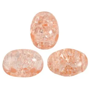 Perle in vetro Samos® di Puca® 7x5 mm New Cracked Light Peach x10g