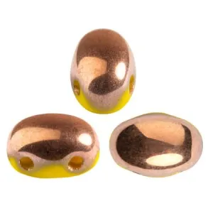 Perle in vetro Samos® di Puca® 7x5 mm Opaque Jonquil Capri Gold x10g