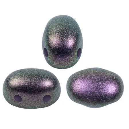 Perle in vetro Samos® di Puca® 7x5 mm - Polynesian Dark Purple x10g
