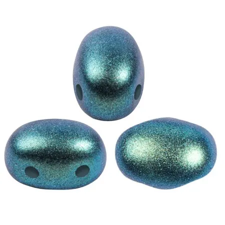 Perle in vetro Samos® di Puca® 7x5 mm - Polynesian Emerald x10g