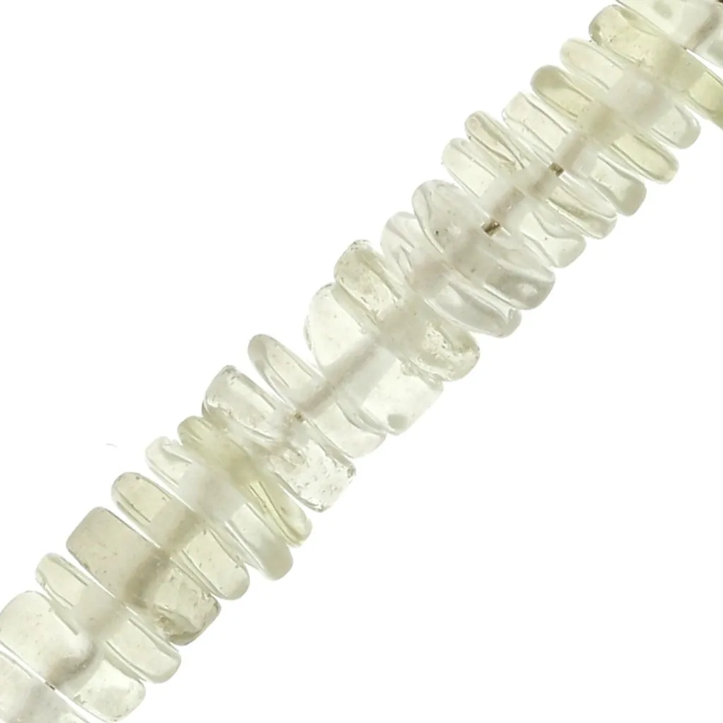 Perle rondelle Heishi in pietra gemma 5x2 mm - Quarzo Giallo x20