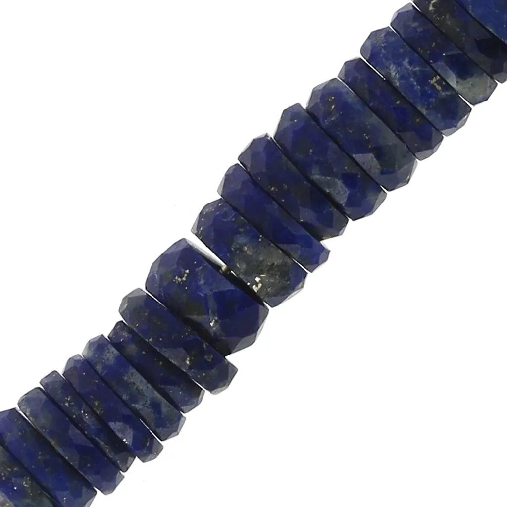 Perle rondelle sfaccettate - Heishi in pietra gemma 5.5x2 mm - Lapis Lazuli x20