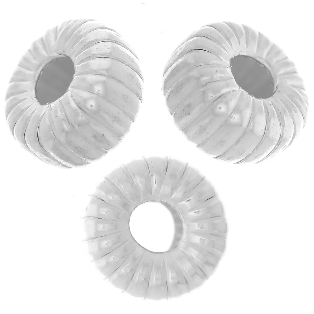 Perle tonde Striate 6 mm - Argento 925 x4