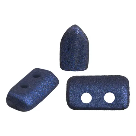 Perle vetro Piros® da Puca® 2x5 mm - Trendy Night Blue Mat x10g