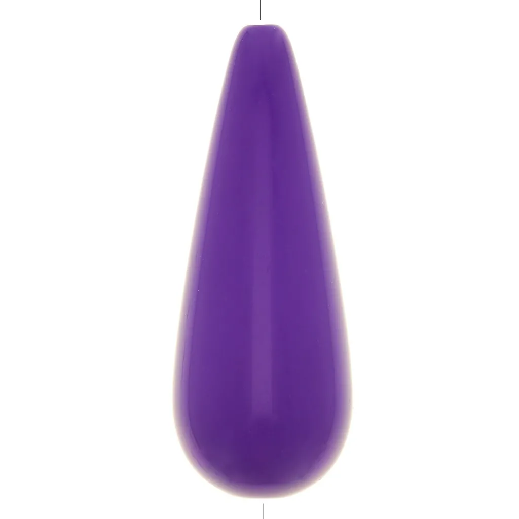 Perlina di resina pera 40x16 mm - Viola x1