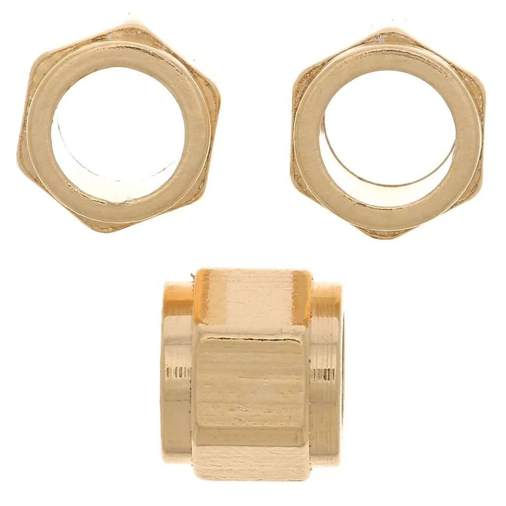 Perlina effetto dado 5x6 mm con foro grande - Argento 925 Doratox1