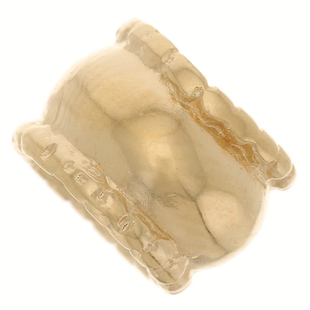 Perlina lavorata 6x8 mm - Placcata in oro 3 micron x1