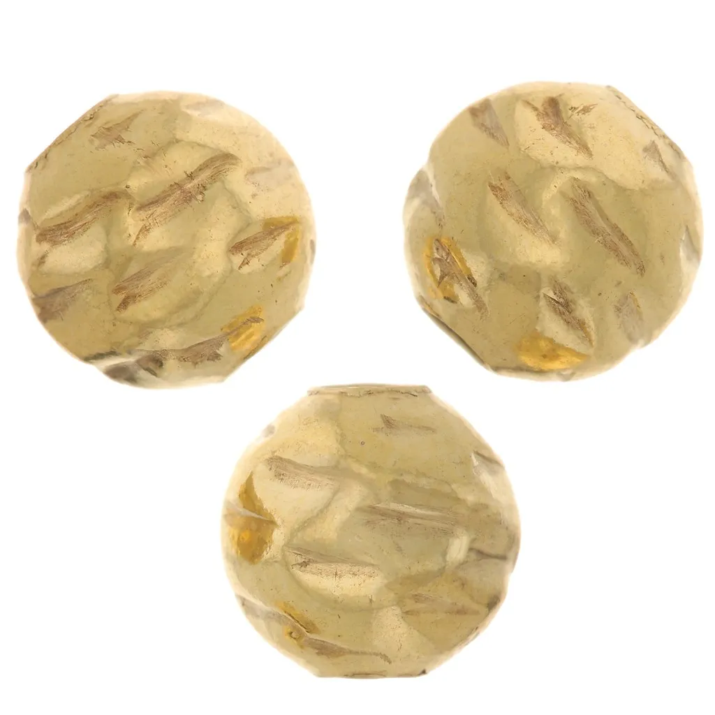 Perlina rotonda effetto stropicciato 6 mm - Gold filled x1