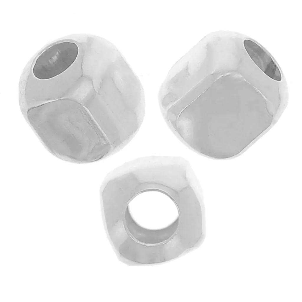 Perline cubiche sfaccettate 3,5 mm - Argento 925 x10