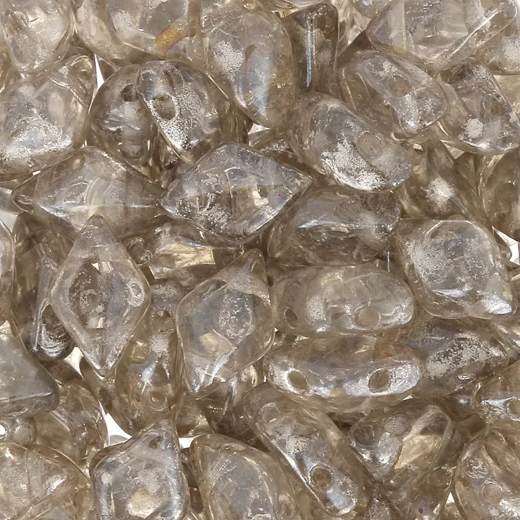 Perline in vetro Gemduo 2 fori 8x5 mm Crystal Gleam Orange Glaze x10g