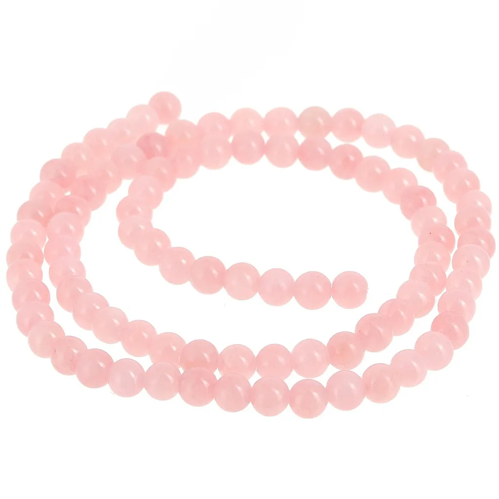 Perline rotonde 4,5 mm - imitazione gemma di giada - rosa antico x39cm