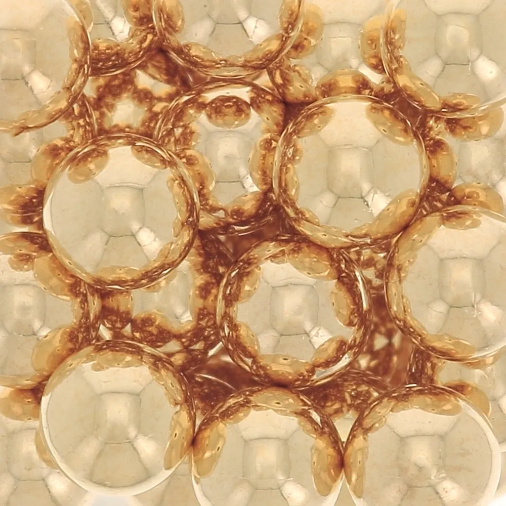 Perline senza foro - mini palle 3 mm - Dorato con oro fino x100