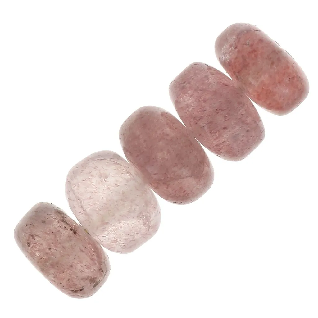 Perline Strawberry Quartz rondelle mm. 8x5 x15