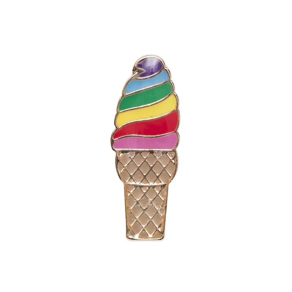 Pin's in metallo e resina epossidica Magical Summer 21mm Gelato Multicolore