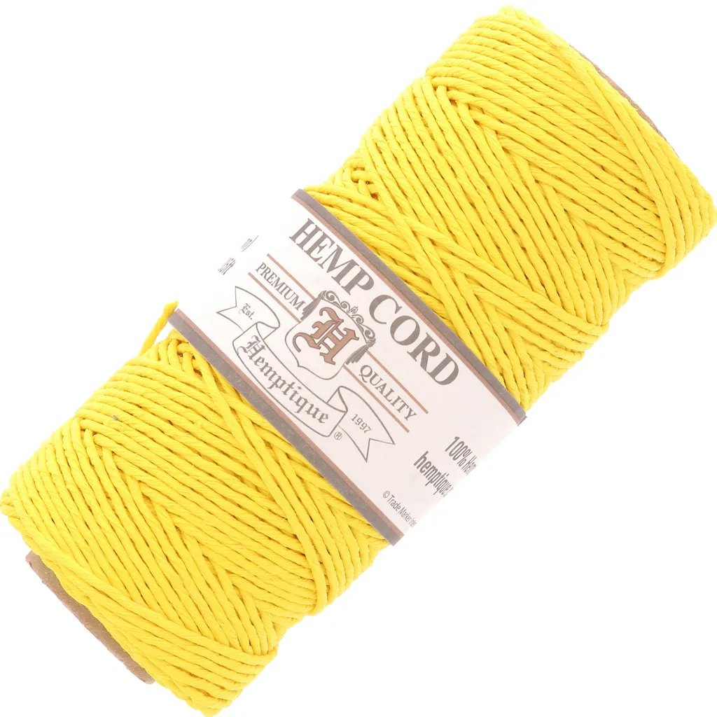 Rocchetto da 62 metri di corda Hemp Cord 1,1 mm - Giallo