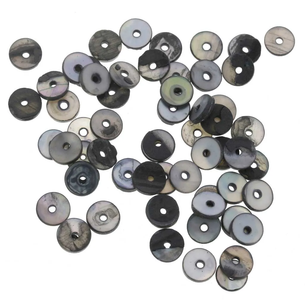 Rondelle Heishi madreperla tinte 5 mm - Nero x144