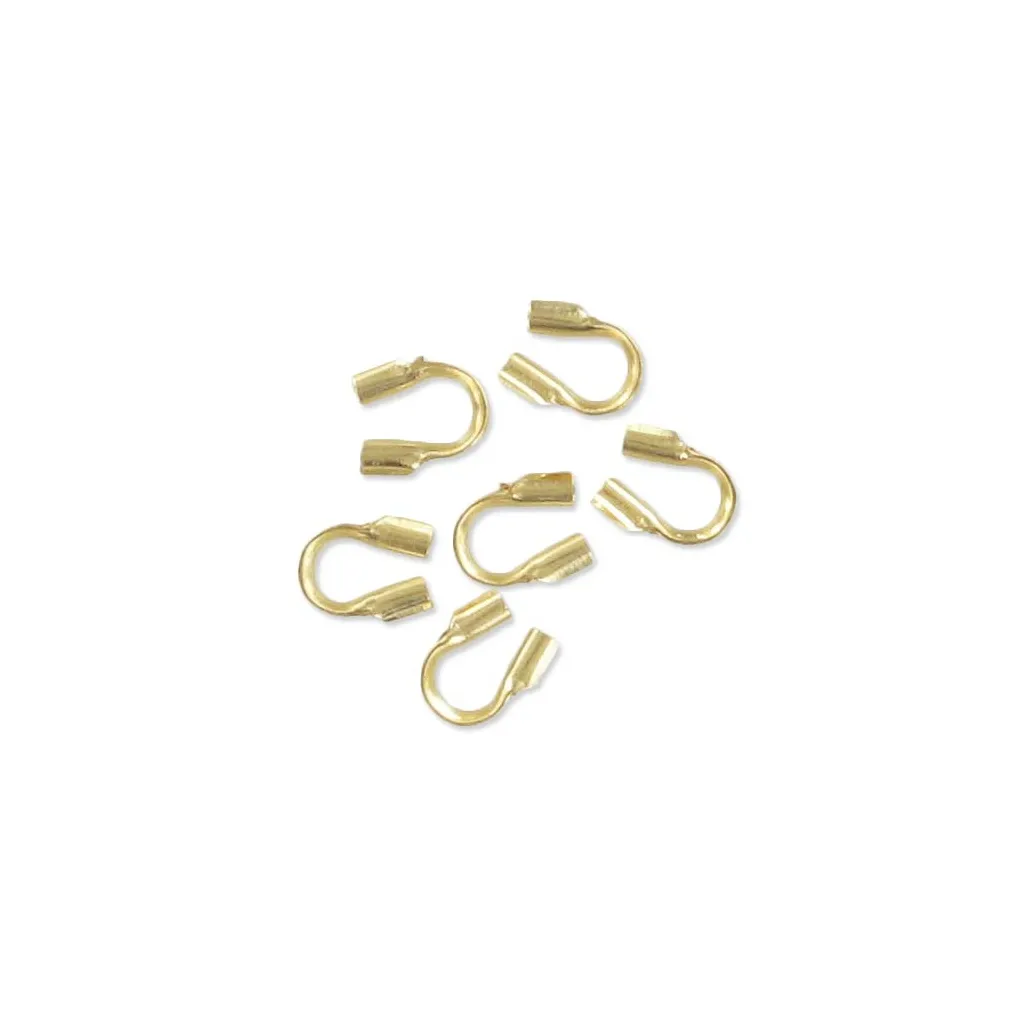 Salvafili a ferro di cavallo di acciaio mm. 1 in Gold filled x6