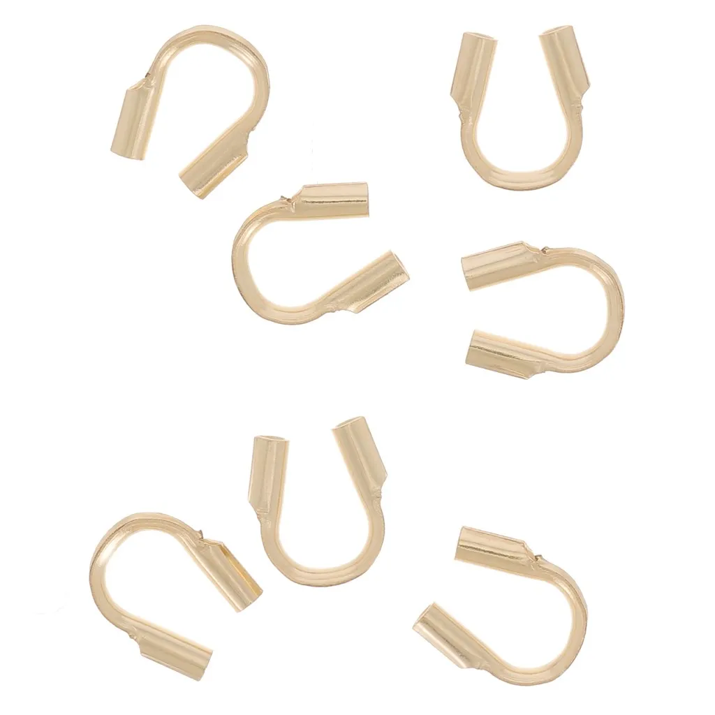 Salvafili a ferro di cavallo di acciaio mm. 46 in Gold filled x10