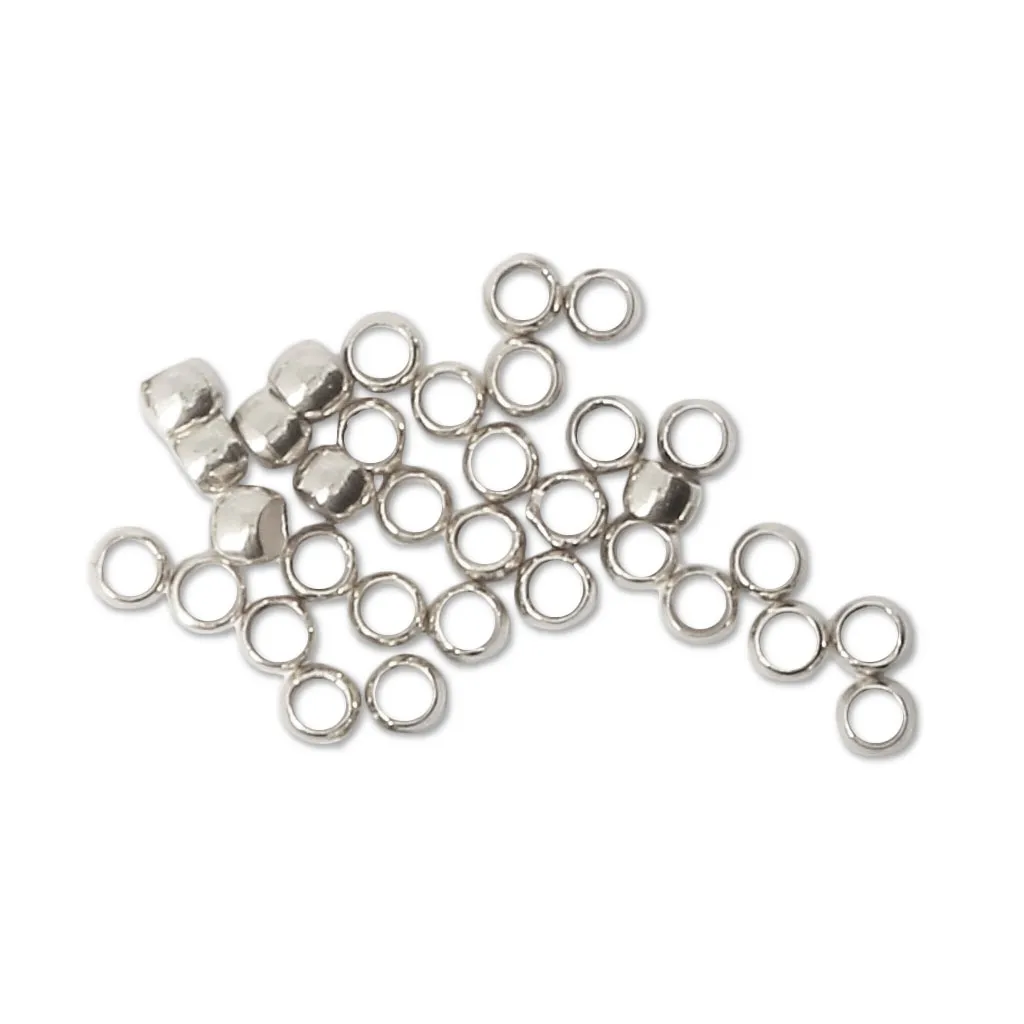 Schiaccini 2 mm - Fabbricazione europea - Placcatura argento fino x50