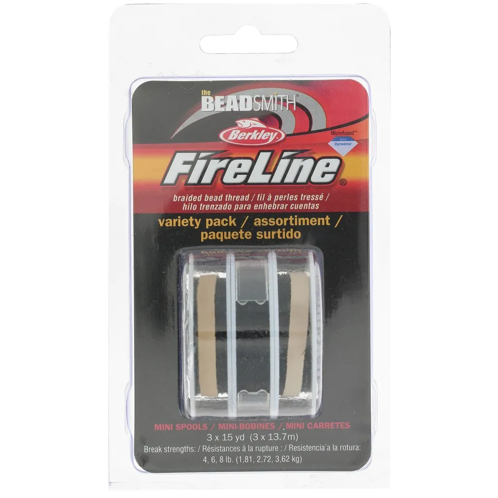 Set di 3 bobine di filo Fireline - 0,12 mm - 0,15 mm - 0,17 mm - Nero satinato x13 m