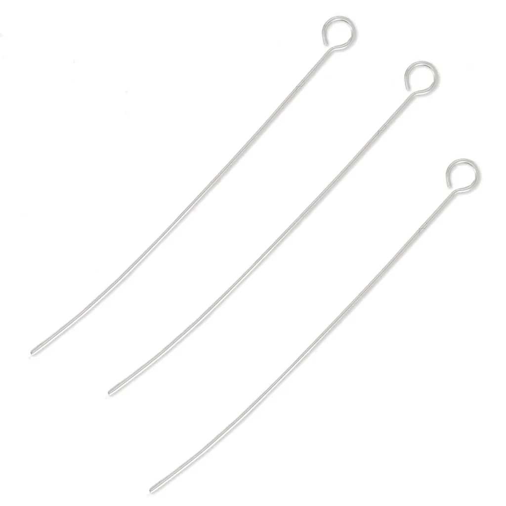 Spillo con anello in Argento 925 mm. 49x0.6 x10