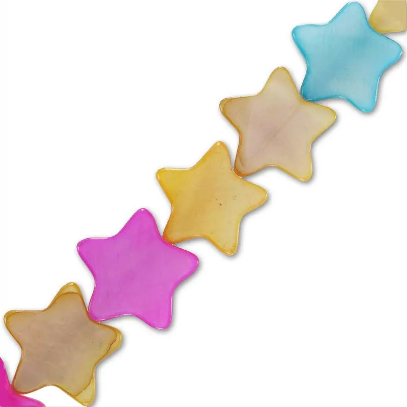 Stella in madreperla iridata mm. 12 Multicolore x39cm