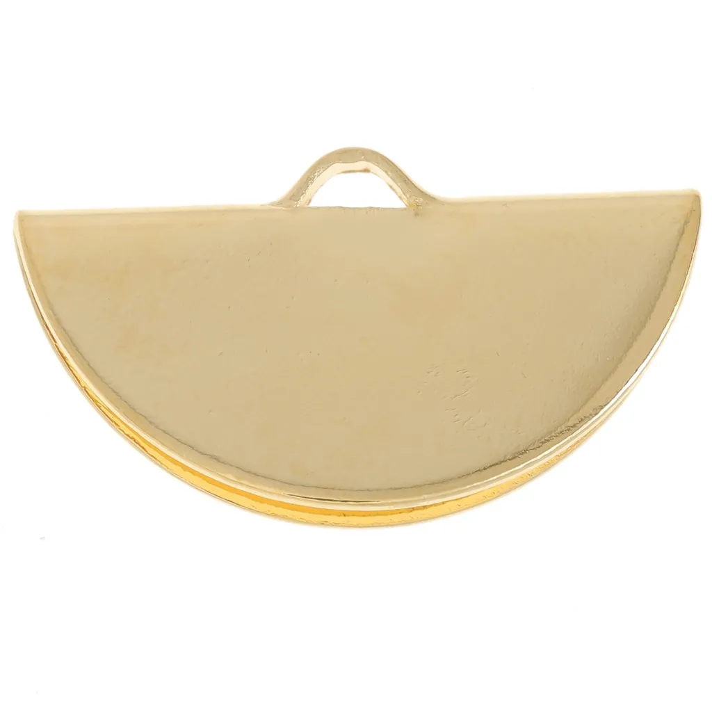 Terminale mezzaluna punta 19,5x11 mm placcato oro 3 micron x1