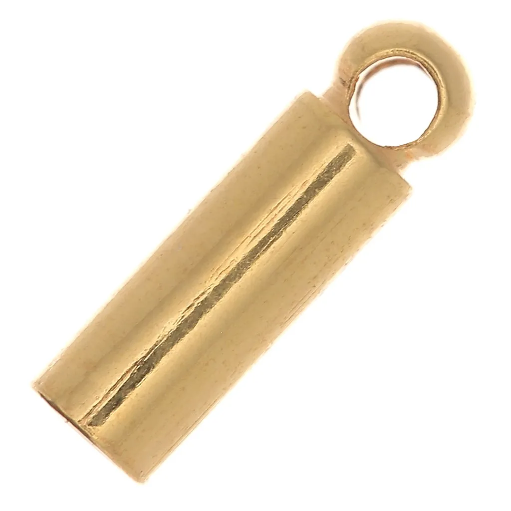 Terminali per cordone da 1,3 mm - Placcato oro 3 micron x4