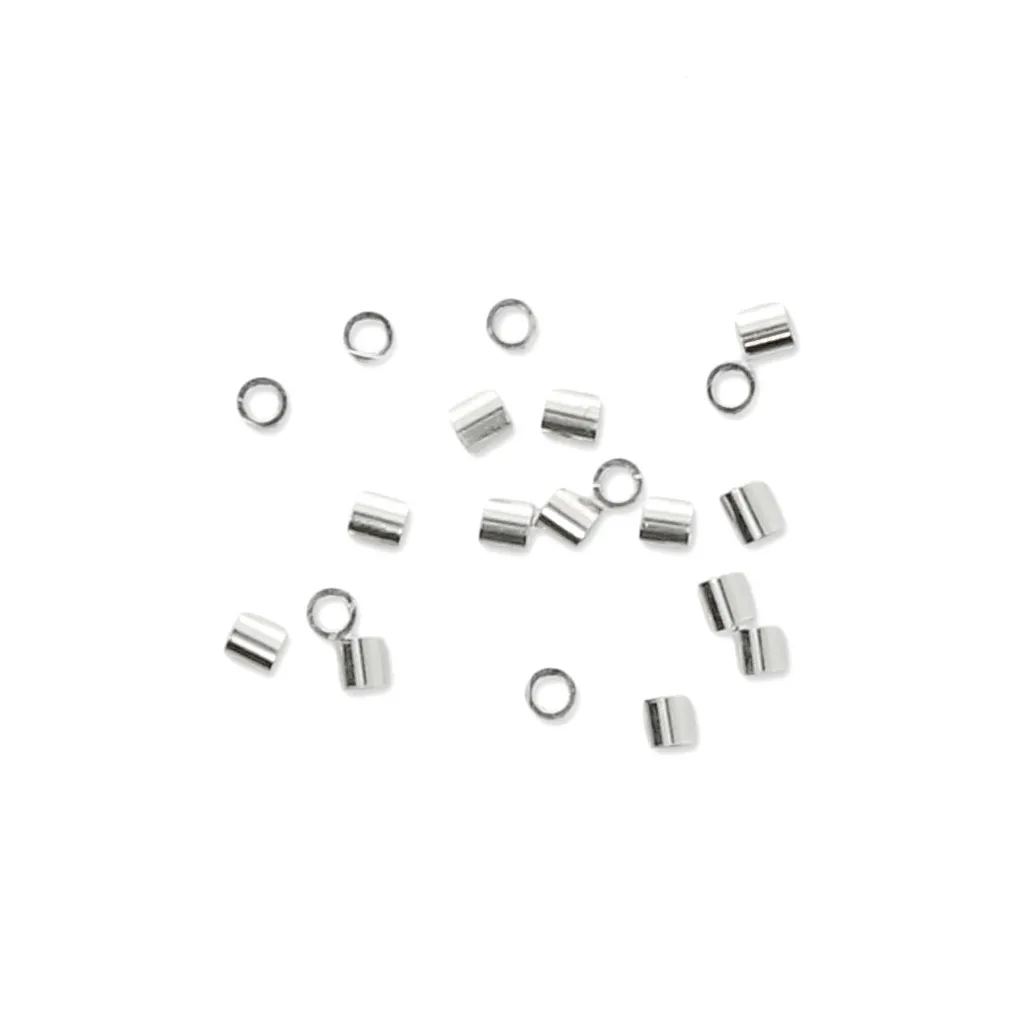 Tubi da schiacciare 1.1x1 mm Argento 925 x100