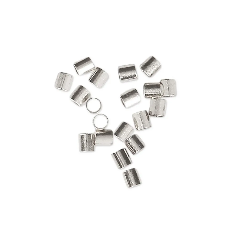 Tubi da schiacciare 1.5x1.6 mm Placcatura argento fino x250