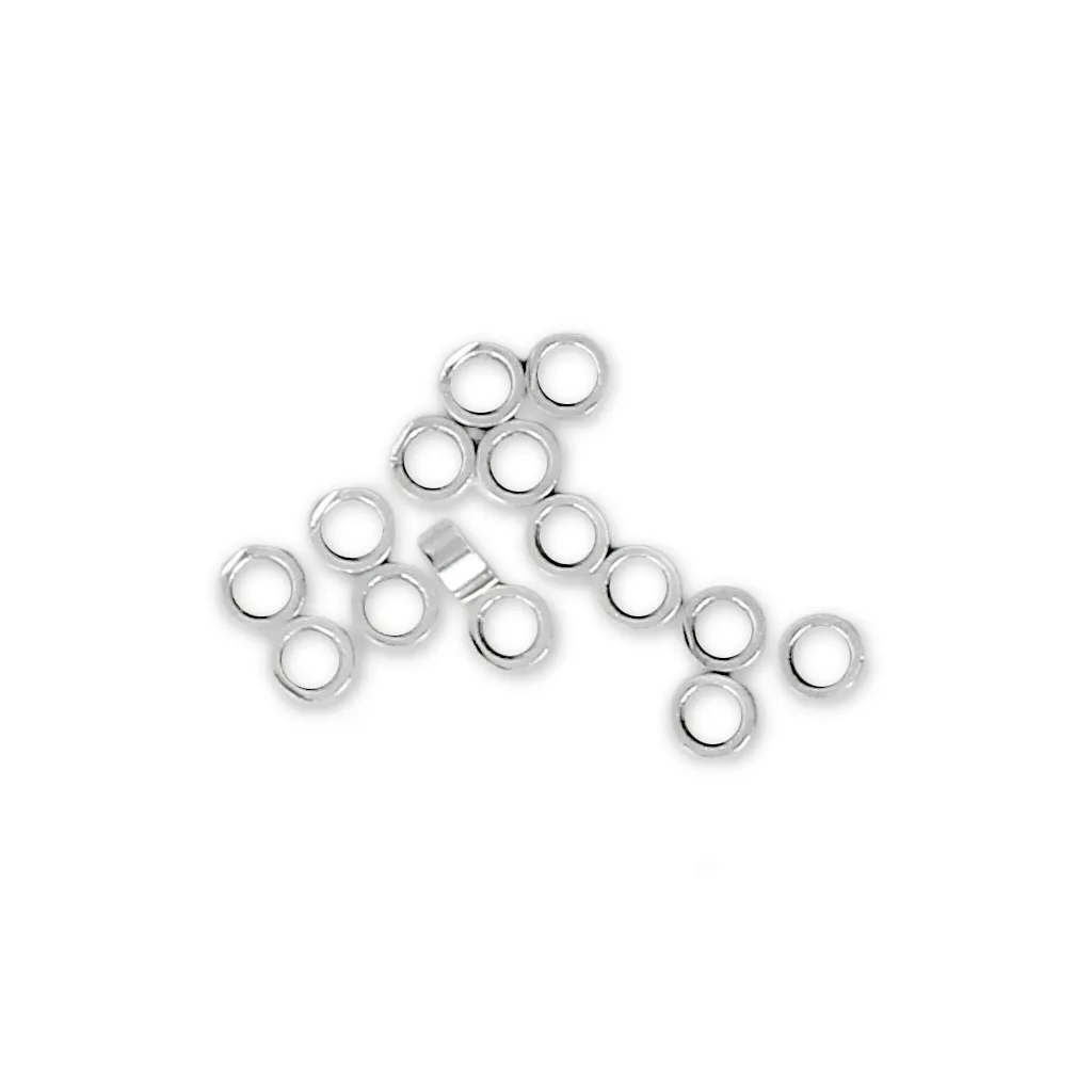Tubi da schiacciare 1.9x0.9 mm Argento 925 x100