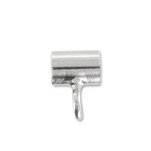Tubi per attaccare ciondoli Argento 925 per cordone 3mm x4