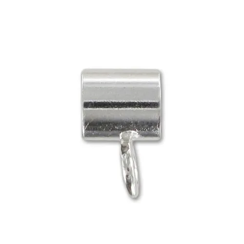 Tubi per attaccare ciondoli Argento 925 per cordone 4mm x4