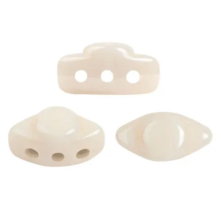 Volos® di Puca® 4x8 mm - Opaque Beige Ceramic Look x10g