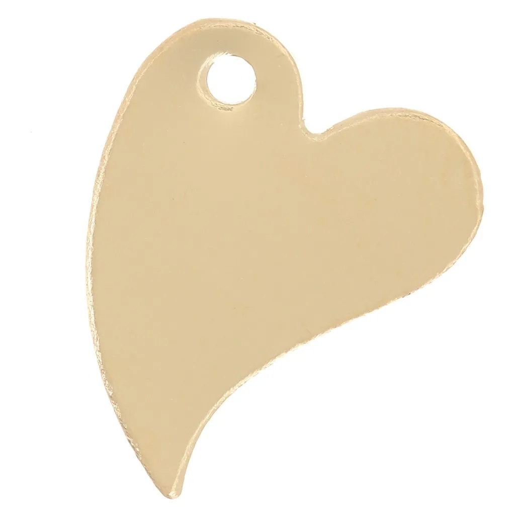 Zecchini cuore 12x9 mm - Gold filled x1