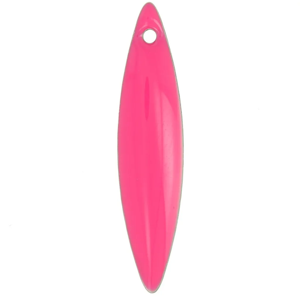 Zecchini in metallo e resina epossidica 25x5,5 mm - Rosa fluorescente x10