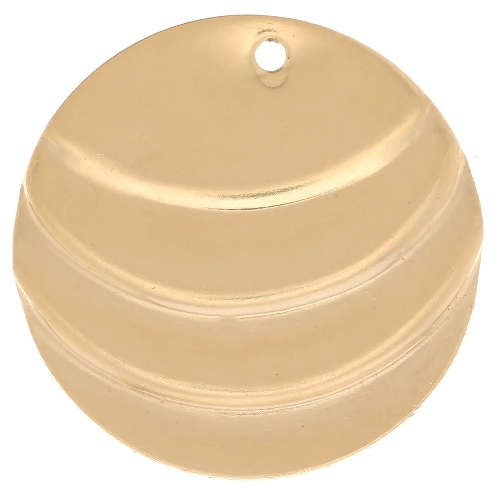 Zecchini lavorati rotondi 18 mm - effetto onda -Gold filled x1