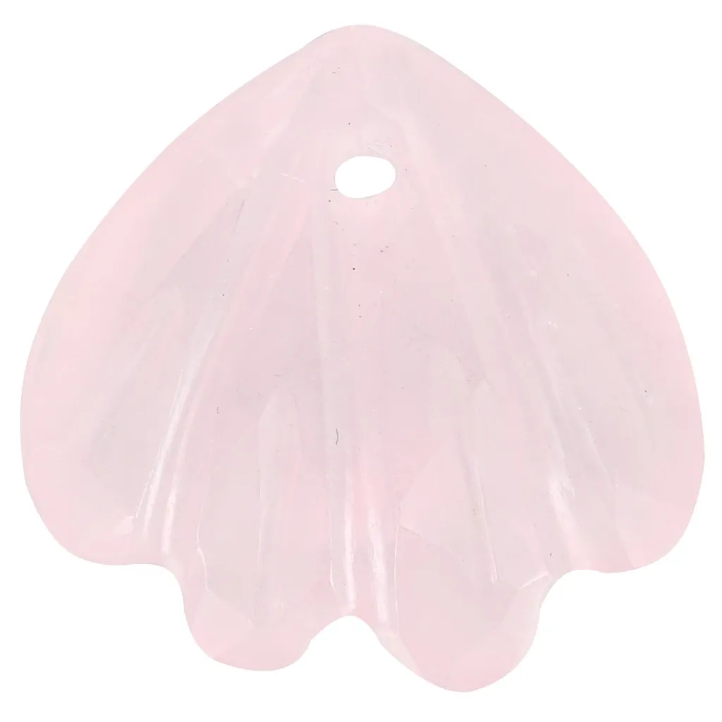 Zecchino conchiglia da 12 mm - Quarzo rosa x1