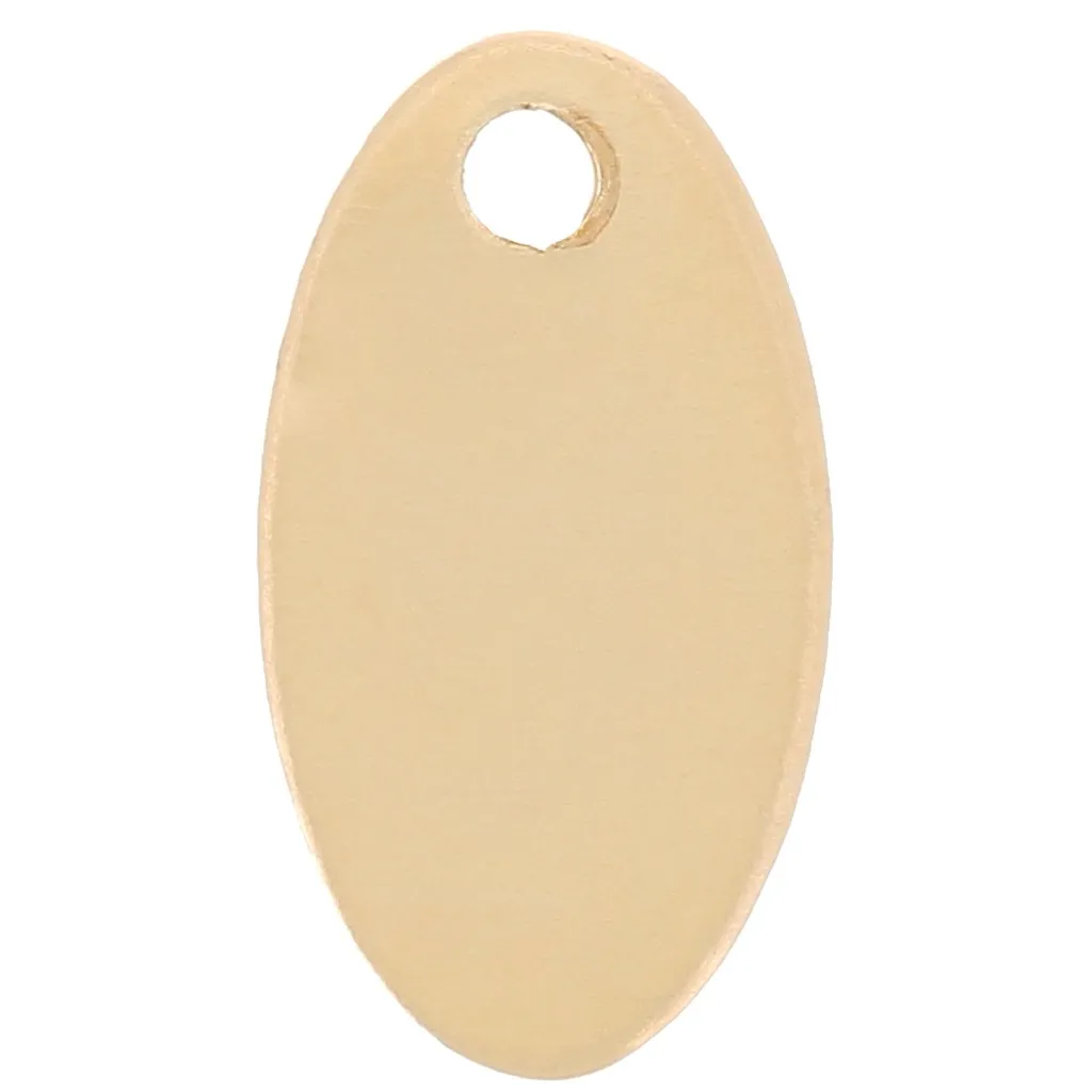 Zecchino ovale 10x5,5 mm per incisione - Gold filled x1