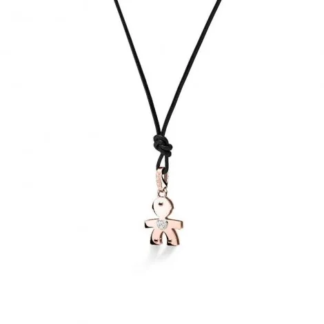 Le Bebé Ciondolo Donna Diamantini Bimbo Oro Rosa Diamanti 0, 03 ct LBB066