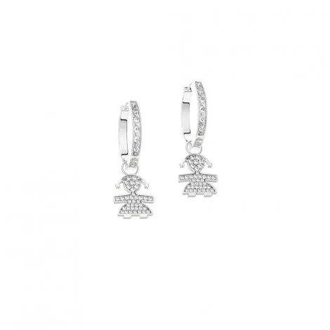 Le Bebè Orecchini Oro Bianco Diamanti Bimba LBB059