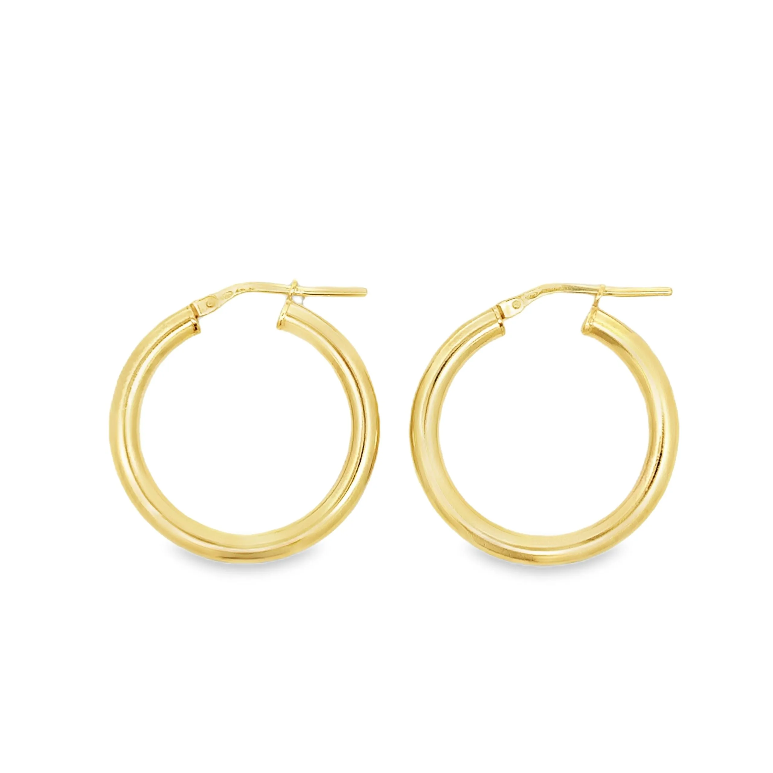 Creolo in argento placcato oro, diametro 26 mm, spessore 3 mm