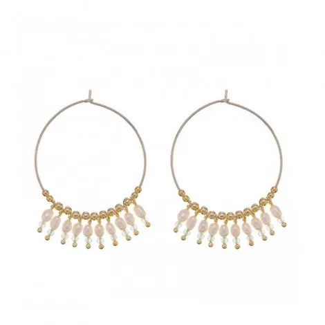 Orecchini Cerchio Donna Alisia Lilith Pearls Argento 925 Dorato AL2584