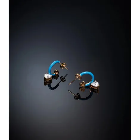 Orecchini Chiara Ferragni Love Parade Edizione Limitata Zirconi  Blu 22 mm J19AVI12