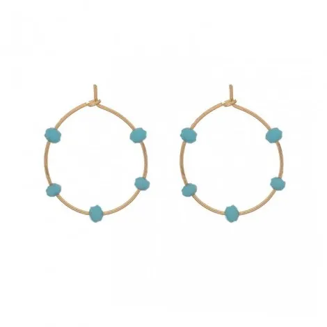 Orecchini Donna Alisia Crystal Bead Midi Argento 925 Cristallo Dorato Azzurro AL1180