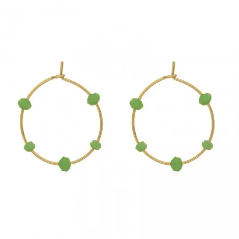 Orecchini Donna Alisia Crystal Bead Midi Argento 925 Cristallo Dorato Menta AL1180