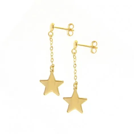 Orecchini Stella Oro Giallo 9kt Pendenti