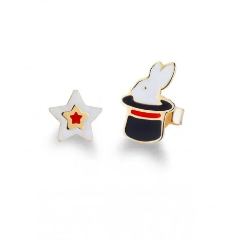Orecchini Lobo Le Bebé Circo Coniglietto Stellina Oro Giallo PMG170